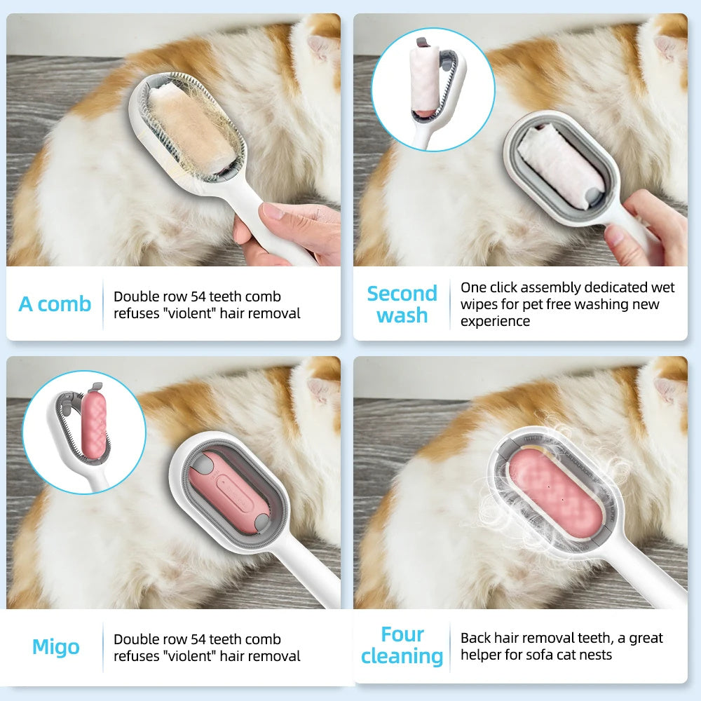 4-in-1 Cat Grooming Brush