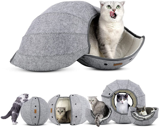 Multi-Function Cat Foldable Cave Bed