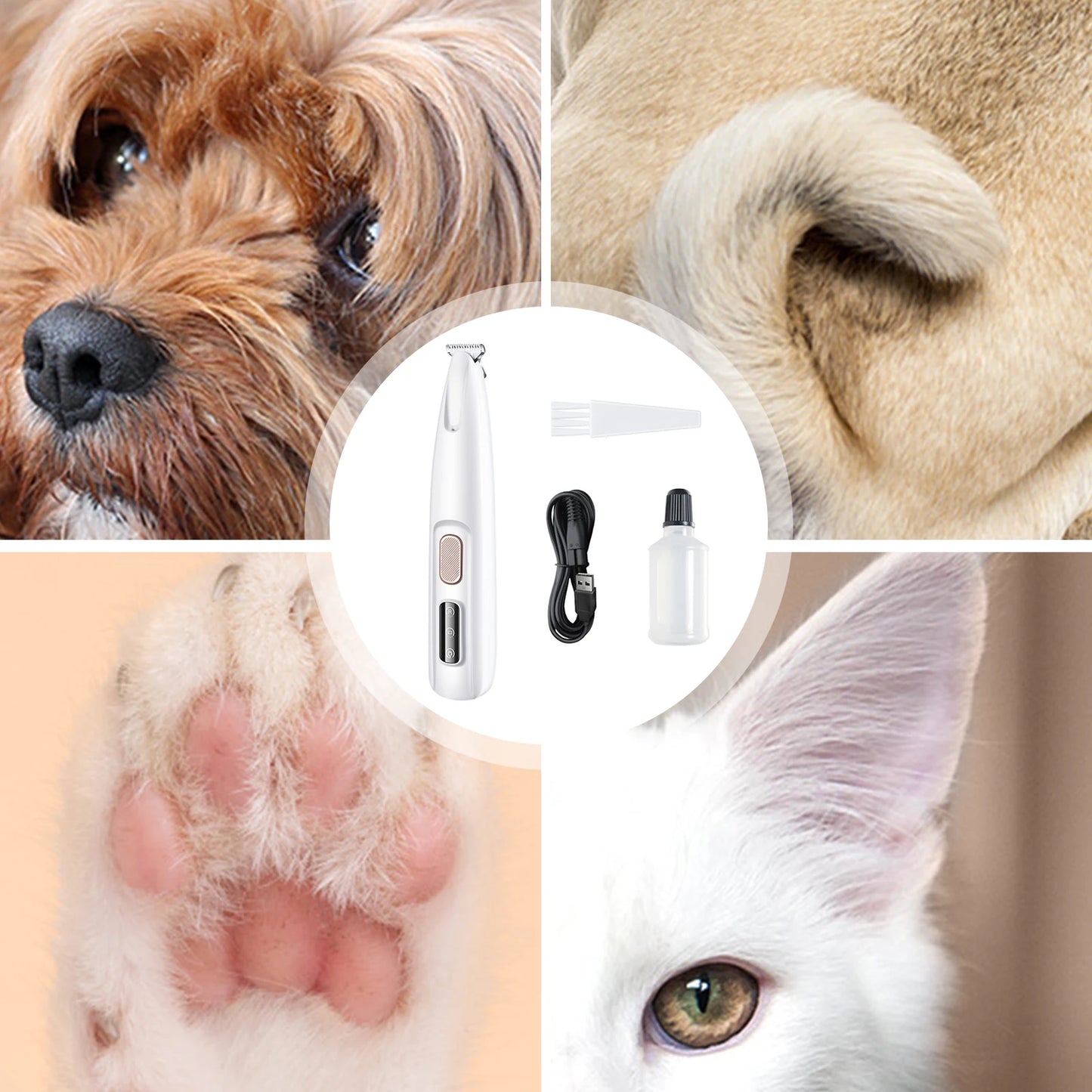 Pet Hair Clipper with LED Light