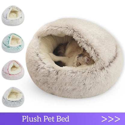 Warm Plush Cat Sleeping Bed