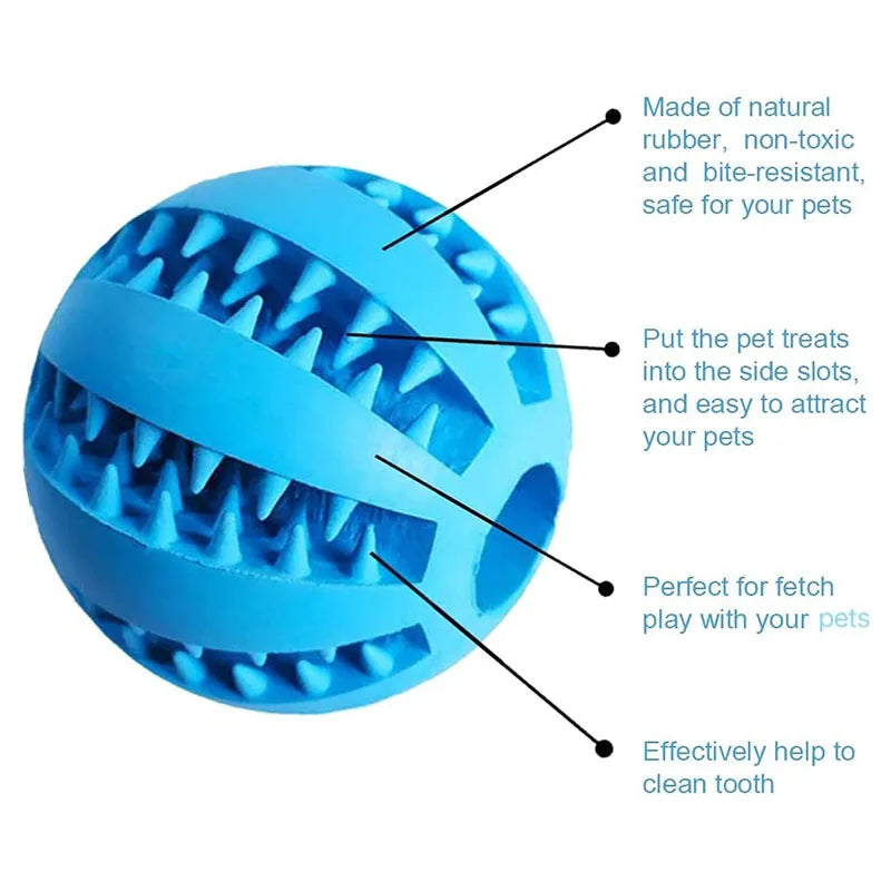 Teeth Cleaning Dog Treat Dispenser Ball