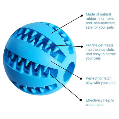 Teeth Cleaning Dog Treat Dispenser Ball