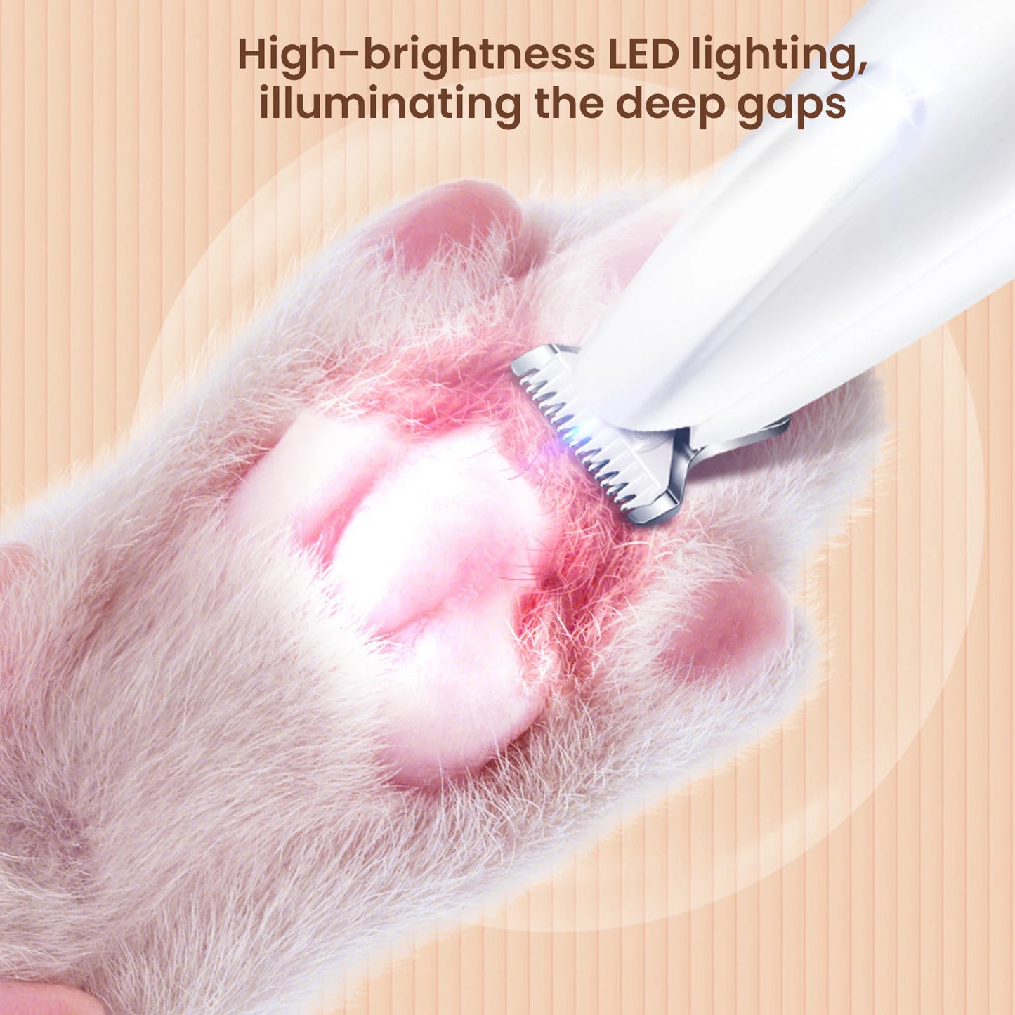 Pet Hair Clipper with LED Light