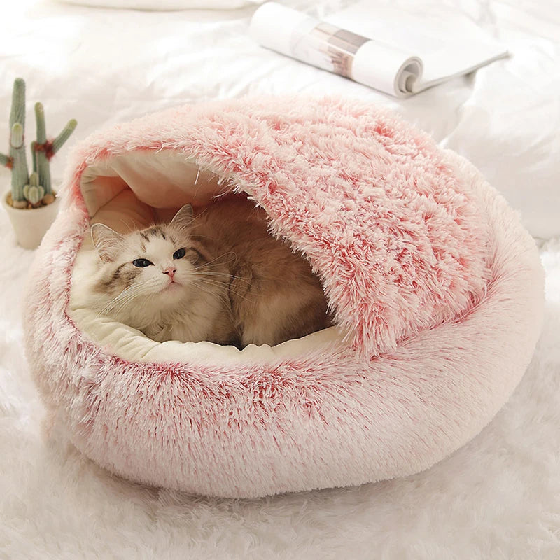 Warm Plush Cat Sleeping Bed