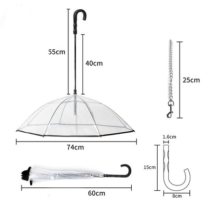 Transparent Umbrella With Traction Chain